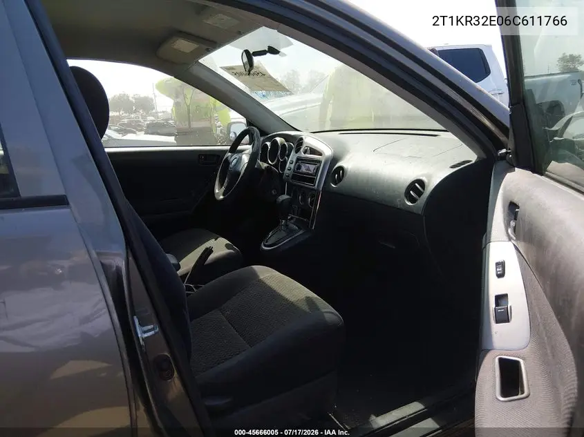 2006 Toyota Matrix VIN: 2T1KR32E06C611766 Lot: 45666005