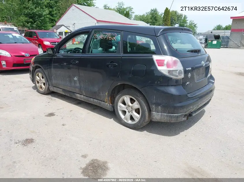 2007 Toyota Matrix Xr VIN: 2T1KR32E57C642674 Lot: 45267962
