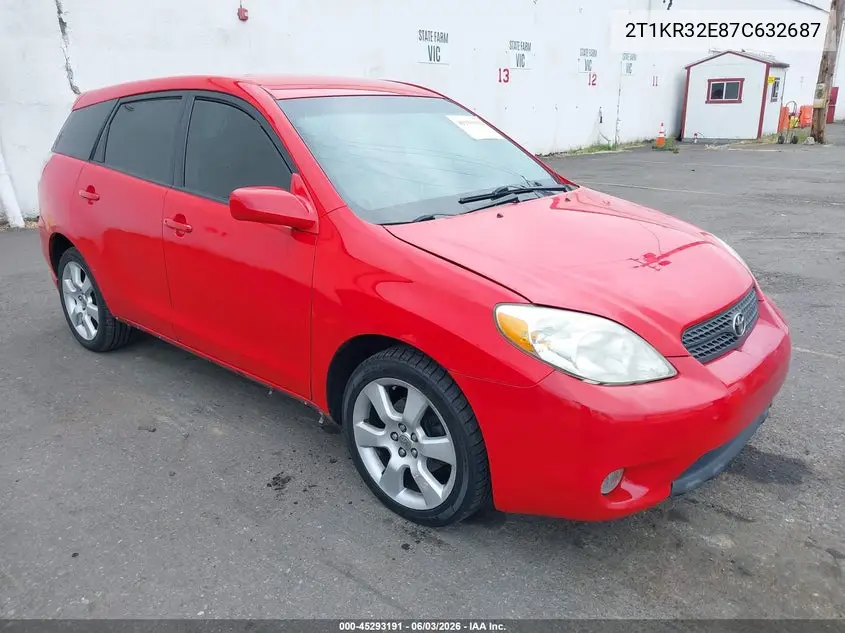 2007 Toyota Matrix Xr VIN: 2T1KR32E87C632687 Lot: 45293191
