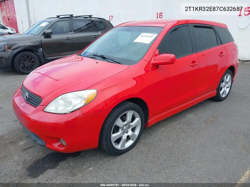2007 Toyota Matrix Xr VIN: 2T1KR32E87C632687 Lot: 45293191