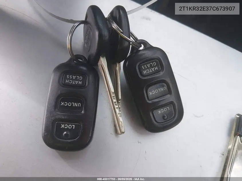 2007 Toyota Matrix VIN: 2T1KR32E37C673907 Lot: 45317753