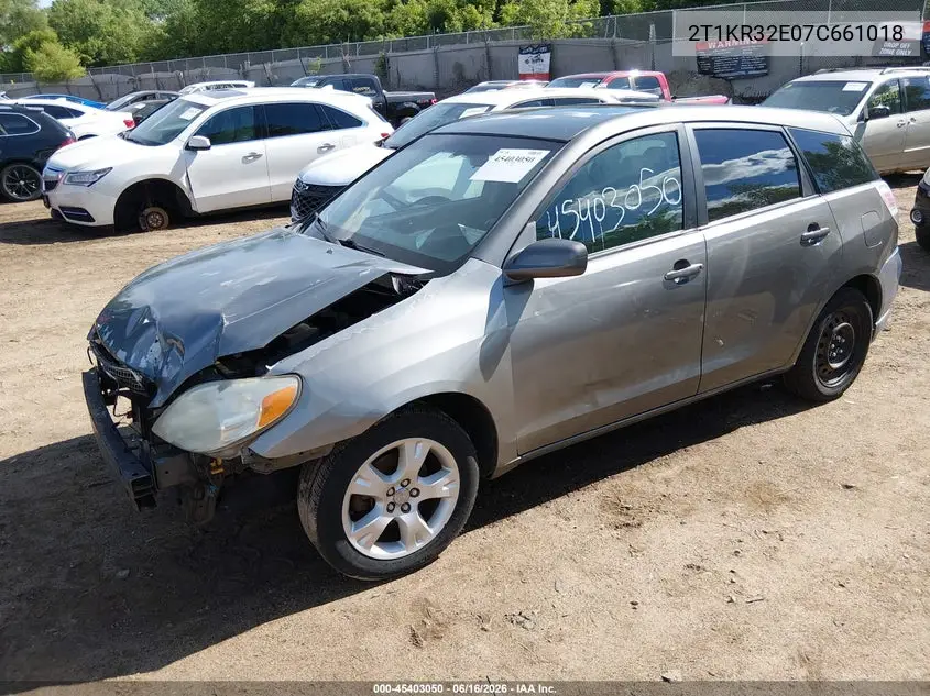 2007 Toyota Matrix Xr VIN: 2T1KR32E07C661018 Lot: 45403050