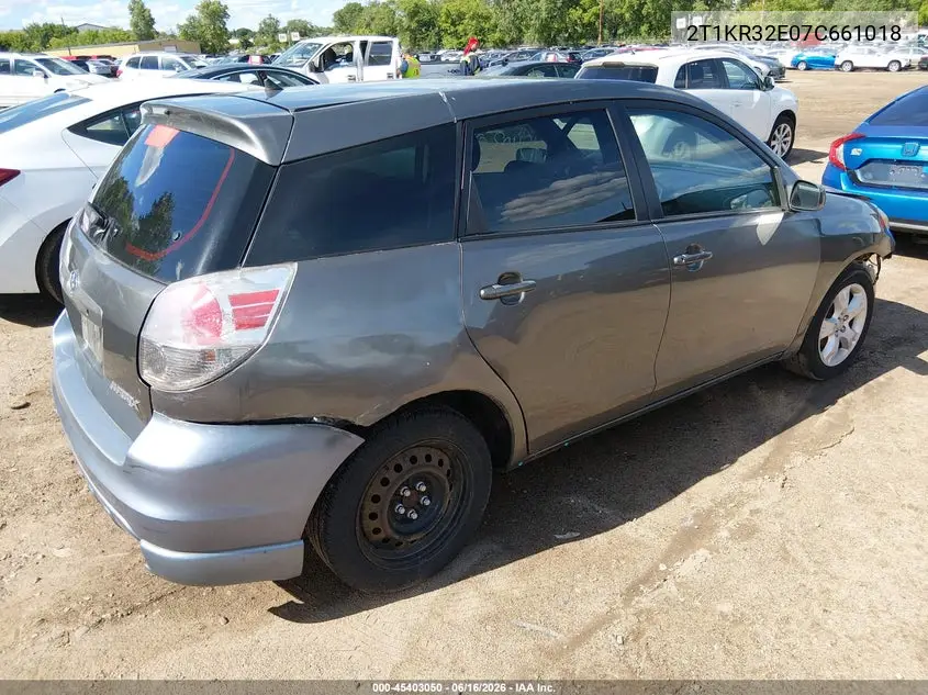 2007 Toyota Matrix Xr VIN: 2T1KR32E07C661018 Lot: 45403050