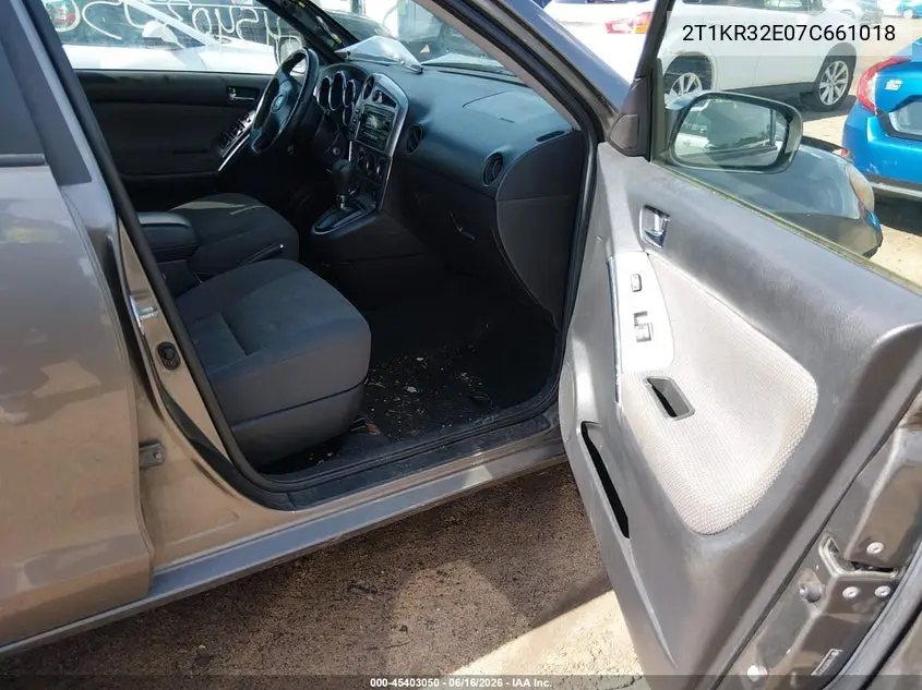 2007 Toyota Matrix Xr VIN: 2T1KR32E07C661018 Lot: 45403050