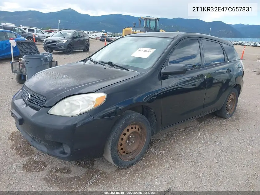 2007 Toyota Matrix VIN: 2T1KR32E47C657831 Lot: 45418040