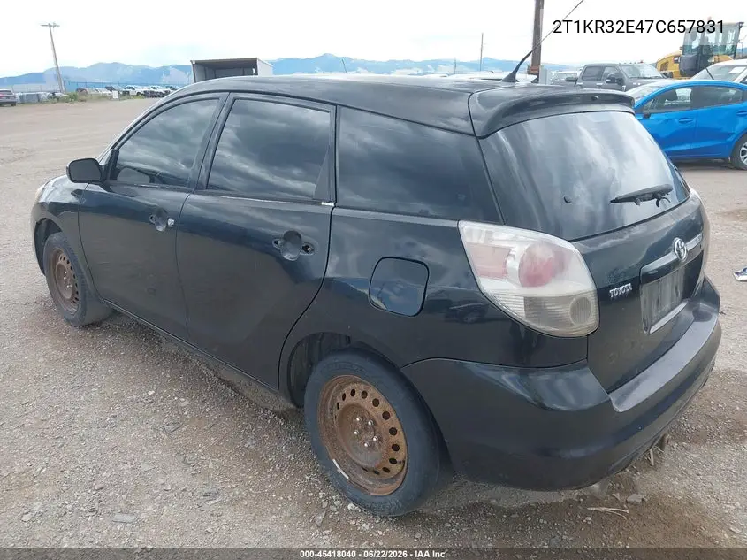 2007 Toyota Matrix VIN: 2T1KR32E47C657831 Lot: 45418040