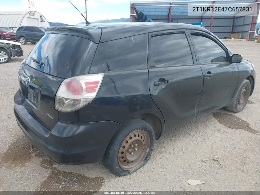 2007 Toyota Matrix VIN: 2T1KR32E47C657831 Lot: 45418040