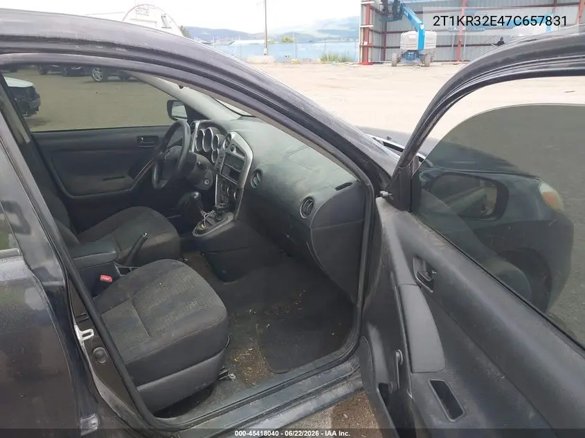 2007 Toyota Matrix VIN: 2T1KR32E47C657831 Lot: 45418040