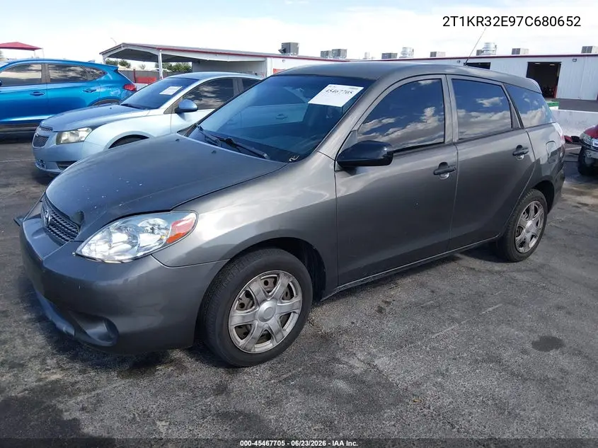 2007 Toyota Matrix VIN: 2T1KR32E97C680652 Lot: 45467705