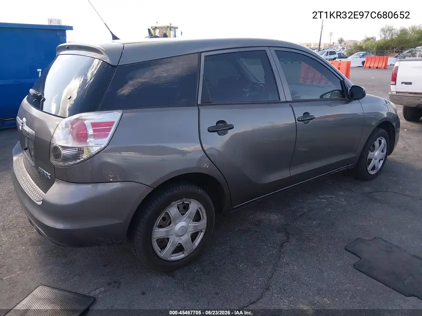2007 Toyota Matrix VIN: 2T1KR32E97C680652 Lot: 45467705