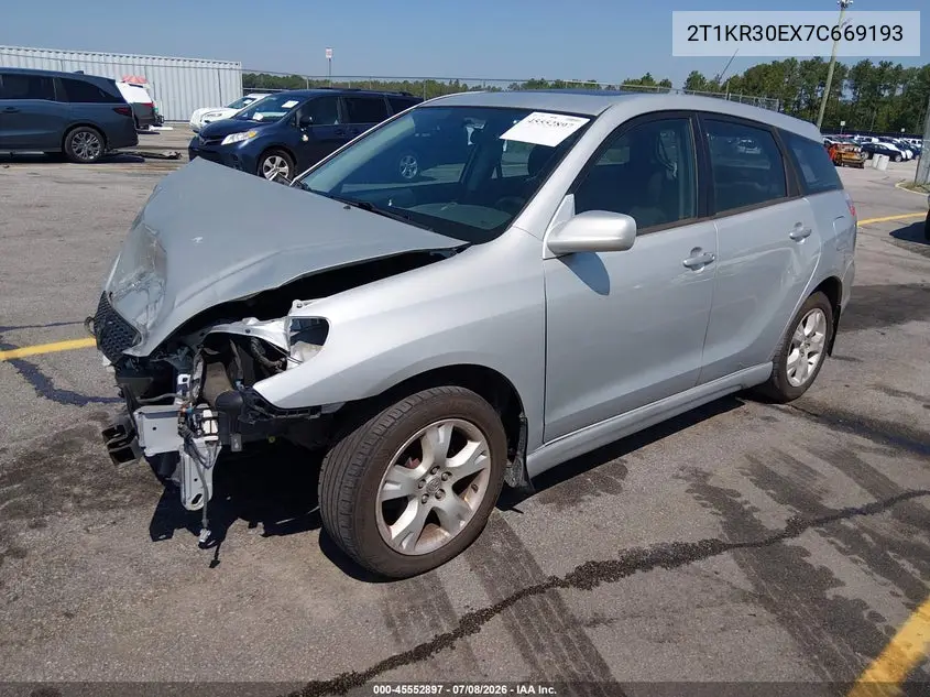 2007 Toyota Matrix Xr VIN: 2T1KR30EX7C669193 Lot: 45552897