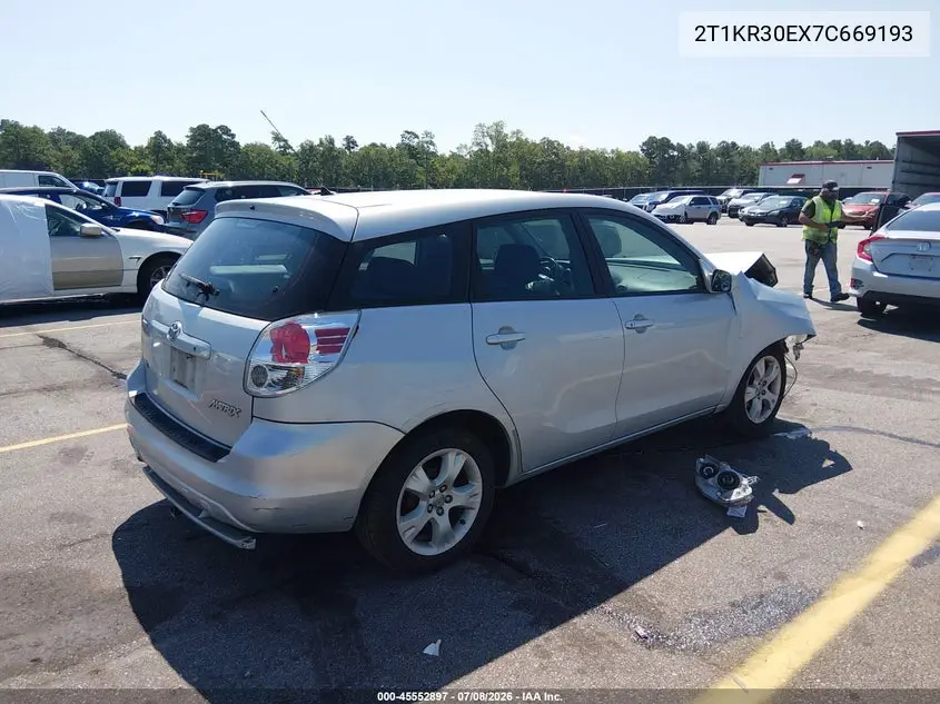 2007 Toyota Matrix Xr VIN: 2T1KR30EX7C669193 Lot: 45552897
