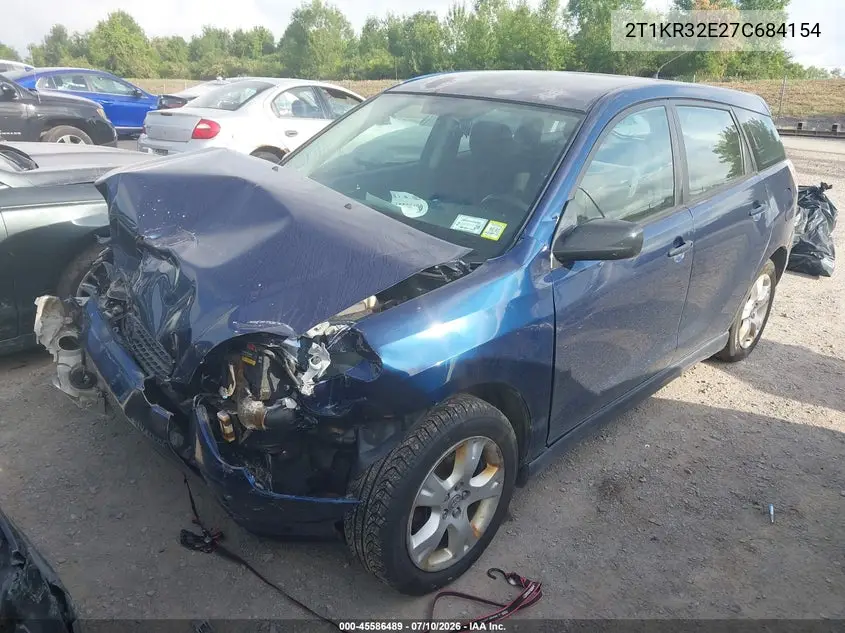2007 Toyota Matrix Xr VIN: 2T1KR32E27C684154 Lot: 45586489