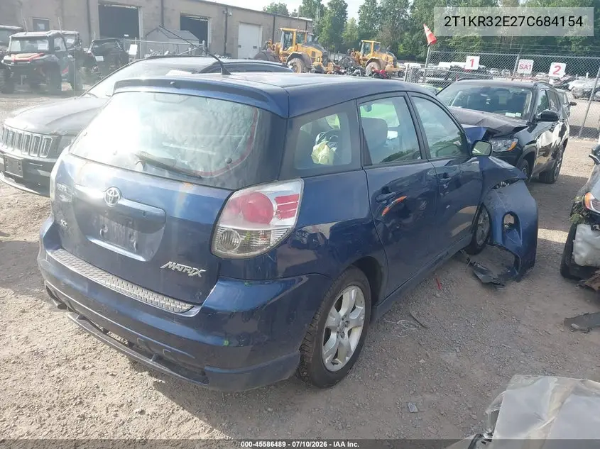 2007 Toyota Matrix Xr VIN: 2T1KR32E27C684154 Lot: 45586489