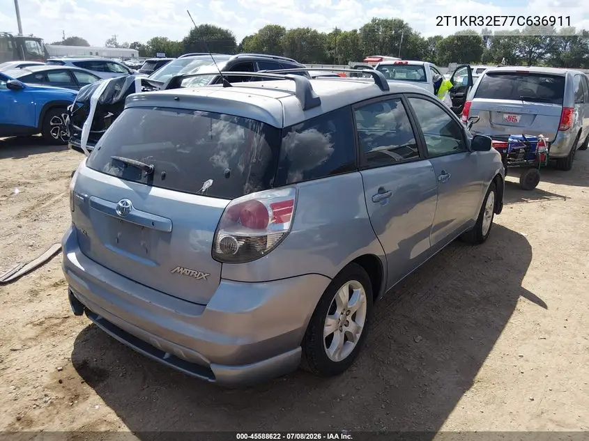 2007 Toyota Matrix Xr VIN: 2T1KR32E77C636911 Lot: 45588622