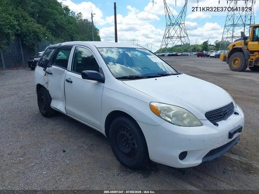 2007 Toyota Matrix VIN: 2T1KR32E37C641829 Lot: 45591347