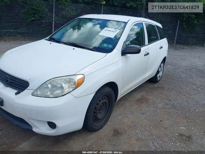 2007 Toyota Matrix VIN: 2T1KR32E37C641829 Lot: 45591347