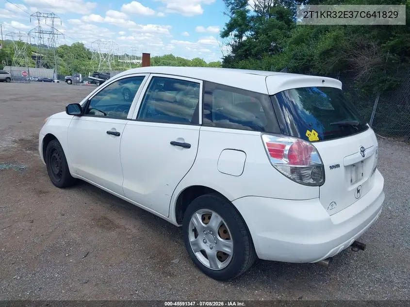2007 Toyota Matrix VIN: 2T1KR32E37C641829 Lot: 45591347