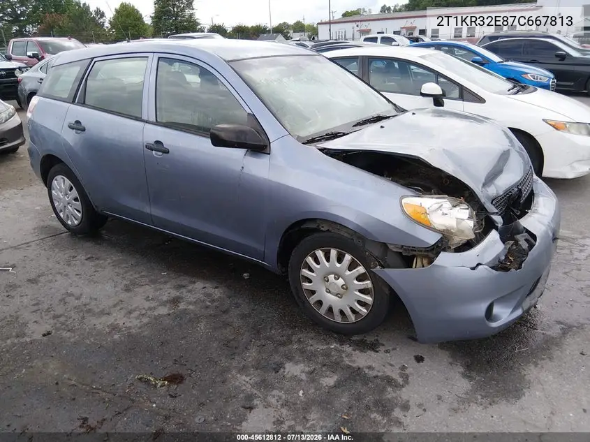 2007 Toyota Matrix VIN: 2T1KR32E87C667813 Lot: 45612812