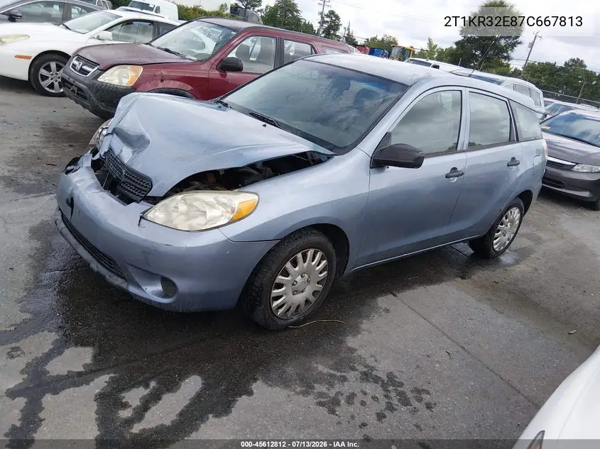 2007 Toyota Matrix VIN: 2T1KR32E87C667813 Lot: 45612812