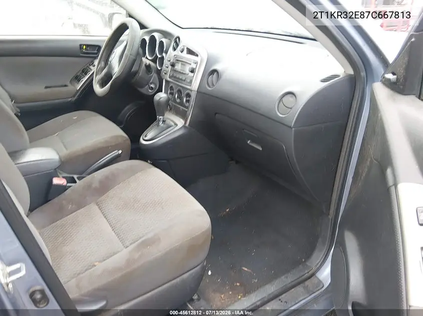 2007 Toyota Matrix VIN: 2T1KR32E87C667813 Lot: 45612812