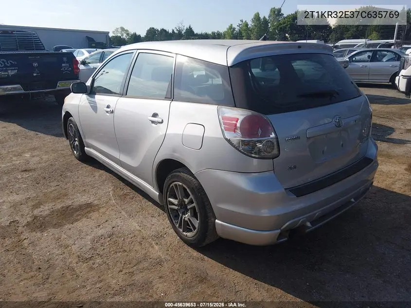 2007 Toyota Matrix Xr VIN: 2T1KR32E37C635769 Lot: 45639653