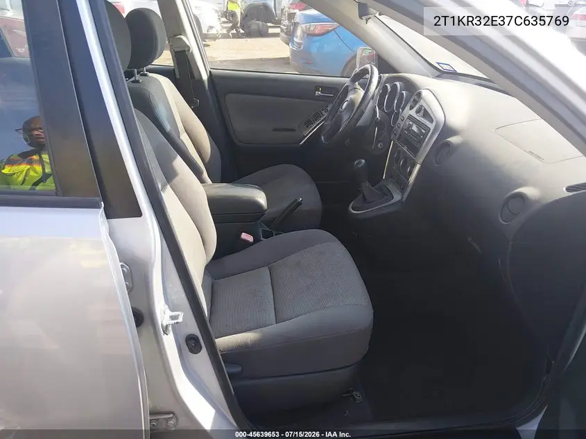 2007 Toyota Matrix Xr VIN: 2T1KR32E37C635769 Lot: 45639653