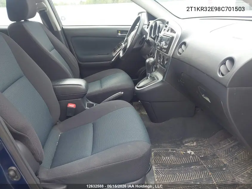 2008 Toyota Matrix Wagon VIN: 2T1KR32E98C701503 Lot: 12632588x