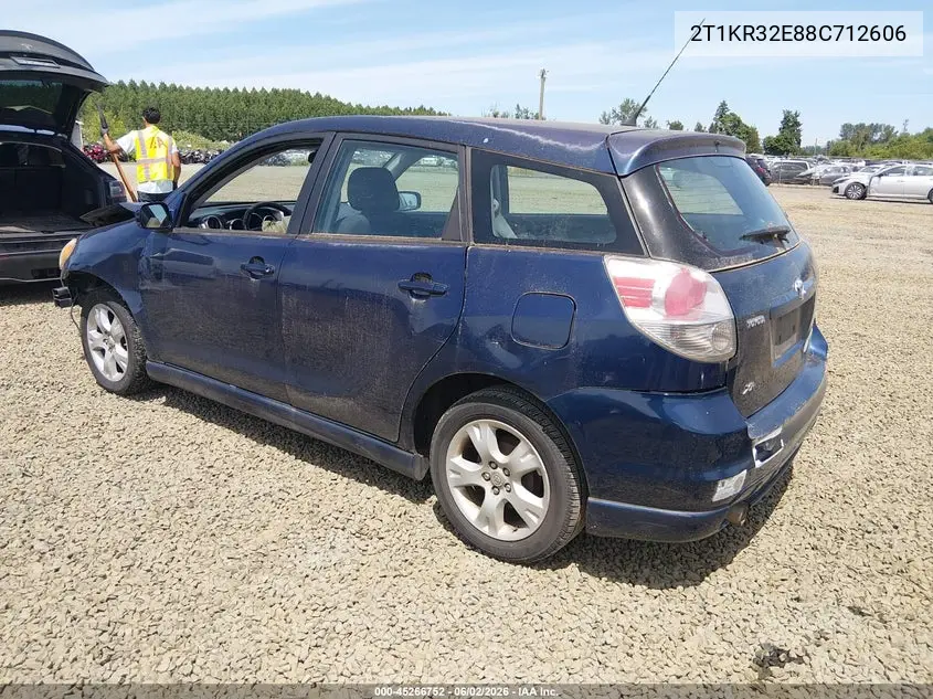 2008 Toyota Matrix Xr VIN: 2T1KR32E88C712606 Lot: 45266752