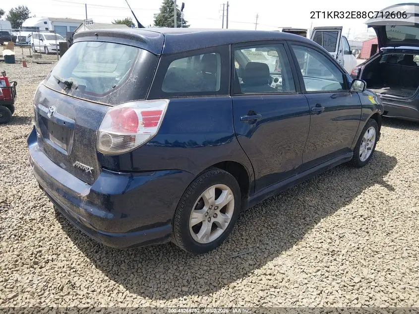 2008 Toyota Matrix Xr VIN: 2T1KR32E88C712606 Lot: 45266752