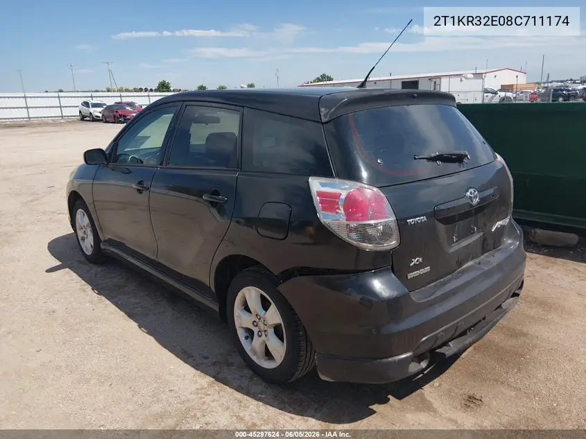 2008 Toyota Matrix Xr VIN: 2T1KR32E08C711174 Lot: 45297624