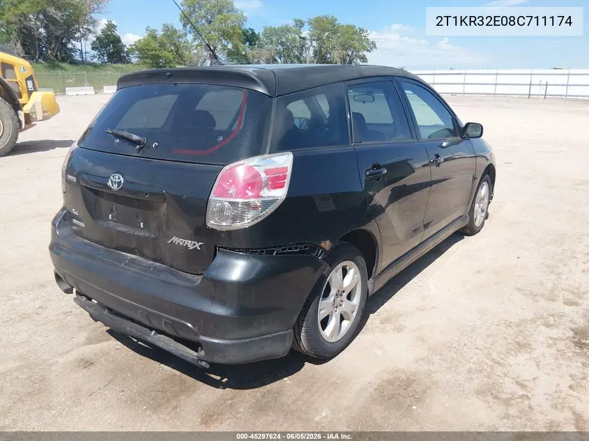 2008 Toyota Matrix Xr VIN: 2T1KR32E08C711174 Lot: 45297624