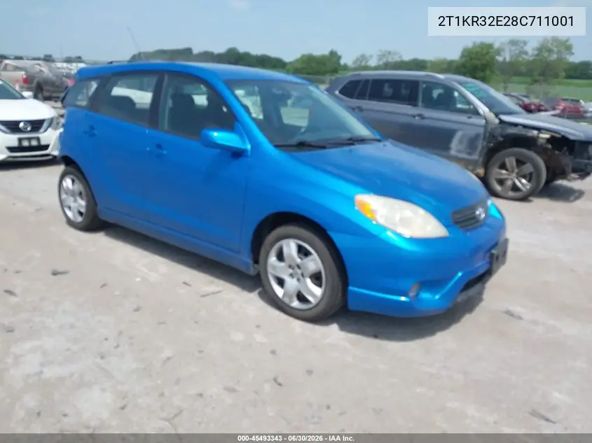 2008 Toyota Matrix Xr VIN: 2T1KR32E28C711001 Lot: 45493343
