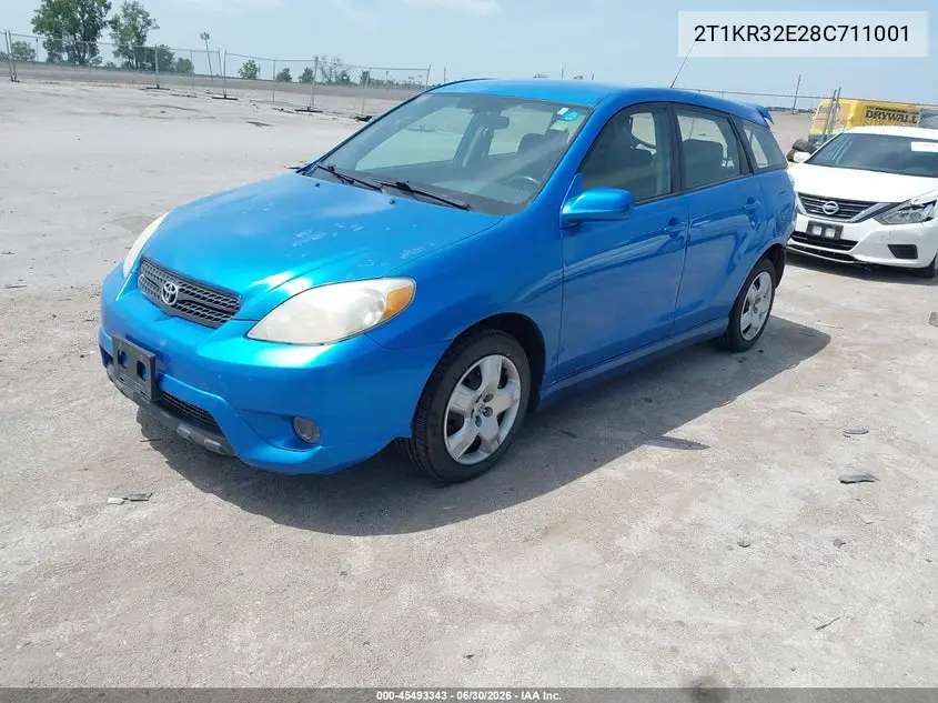 2008 Toyota Matrix Xr VIN: 2T1KR32E28C711001 Lot: 45493343