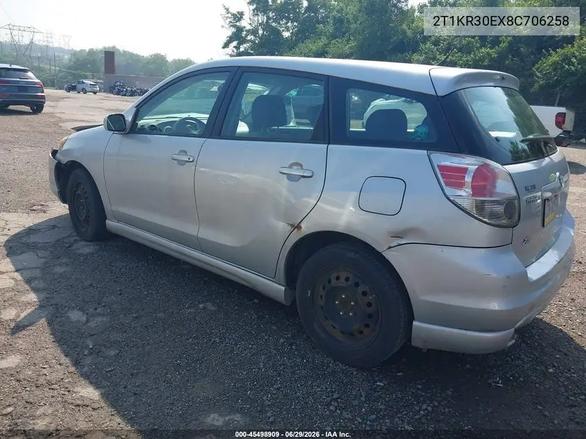 2008 Toyota Matrix Xr VIN: 2T1KR30EX8C706258 Lot: 45498909
