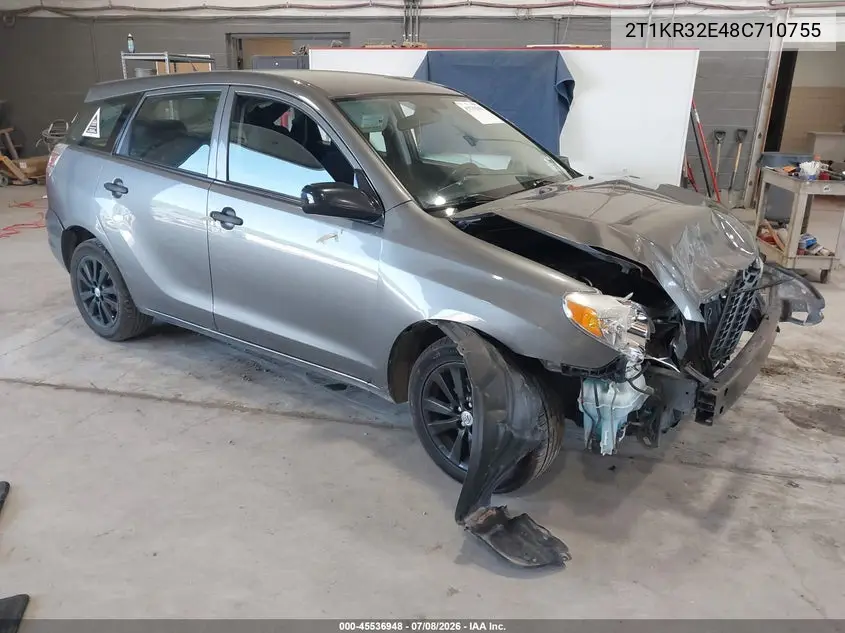 2008 Toyota Matrix Std VIN: 2T1KR32E48C710755 Lot: 45536948
