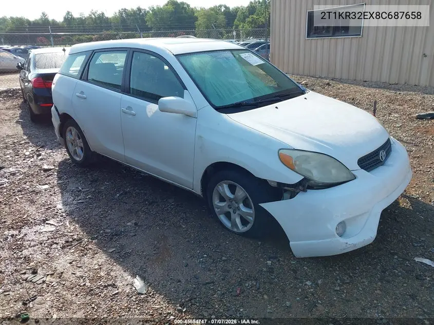 2008 Toyota Matrix Xr VIN: 2T1KR32EX8C687658 Lot: 45554747