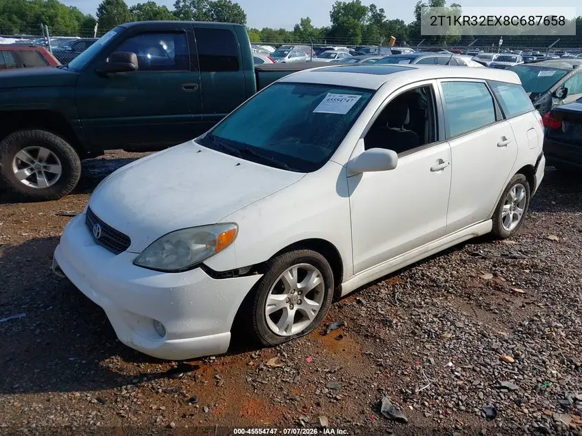 2008 Toyota Matrix Xr VIN: 2T1KR32EX8C687658 Lot: 45554747