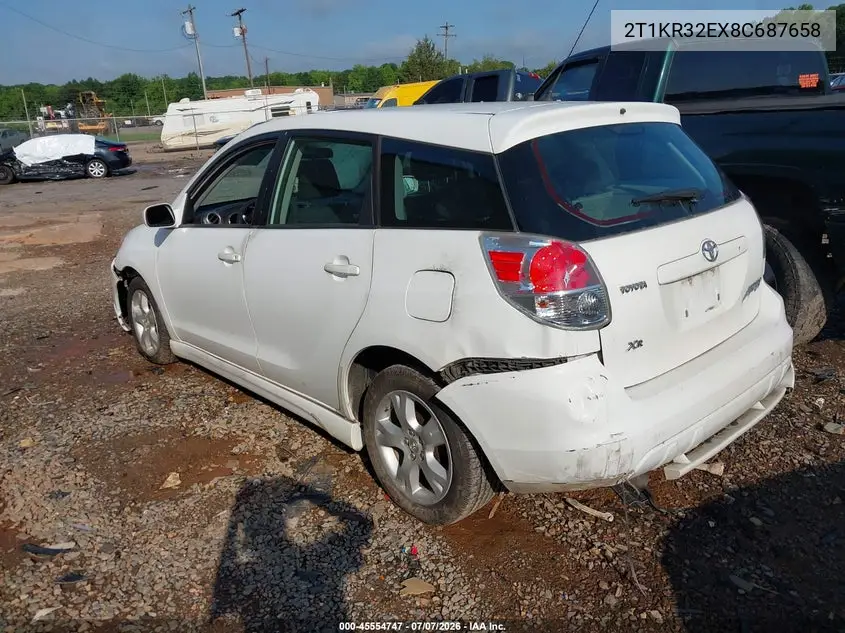 2008 Toyota Matrix Xr VIN: 2T1KR32EX8C687658 Lot: 45554747
