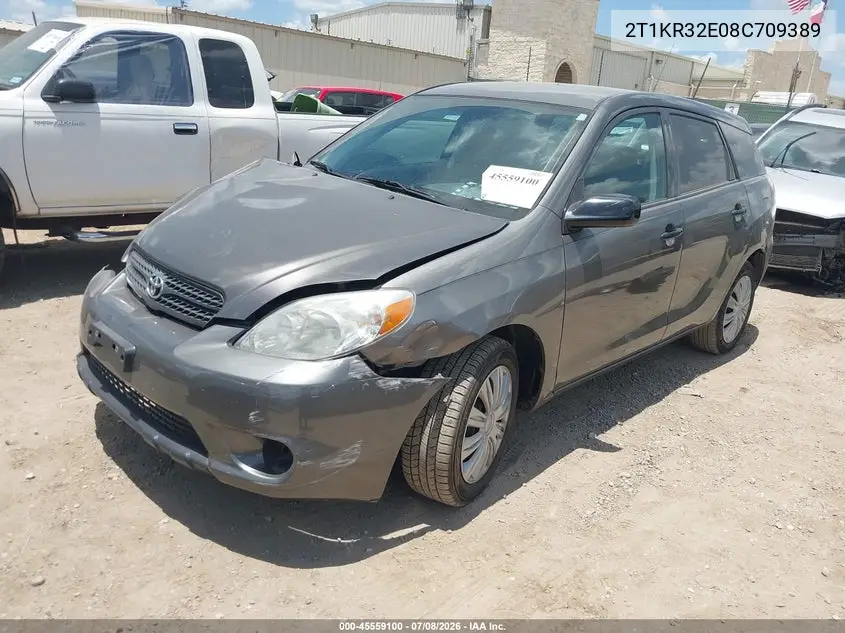 2008 Toyota Matrix Std VIN: 2T1KR32E08C709389 Lot: 45559100