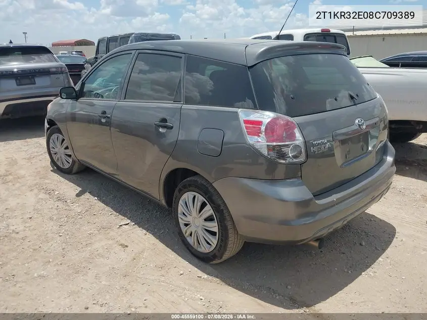2008 Toyota Matrix Std VIN: 2T1KR32E08C709389 Lot: 45559100