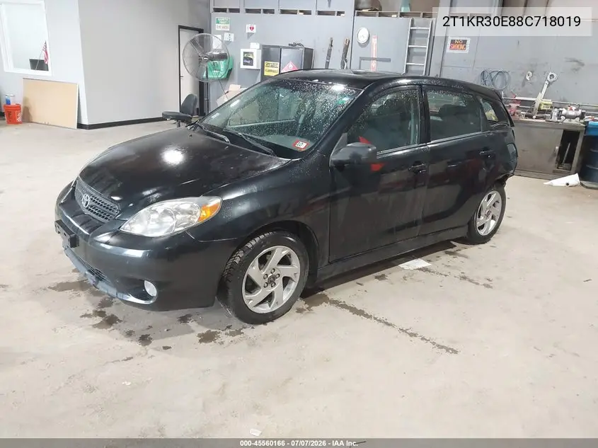 2008 Toyota Matrix Xr VIN: 2T1KR30E88C718019 Lot: 45560166
