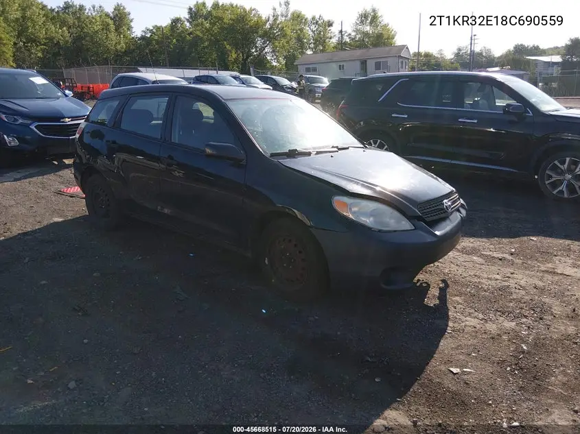 2008 Toyota Matrix Std VIN: 2T1KR32E18C690559 Lot: 45668515
