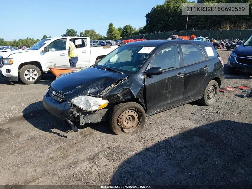 2008 Toyota Matrix Std VIN: 2T1KR32E18C690559 Lot: 45668515