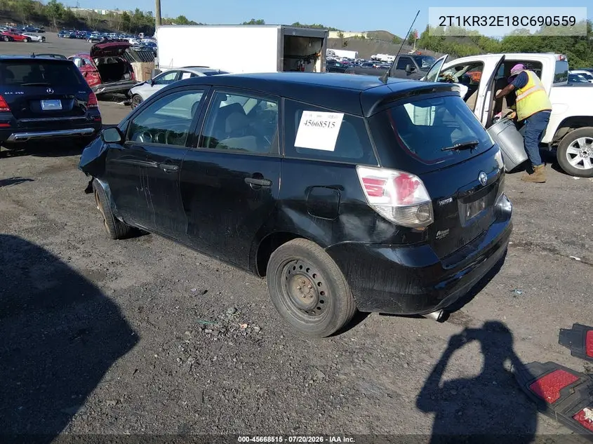 2008 Toyota Matrix Std VIN: 2T1KR32E18C690559 Lot: 45668515