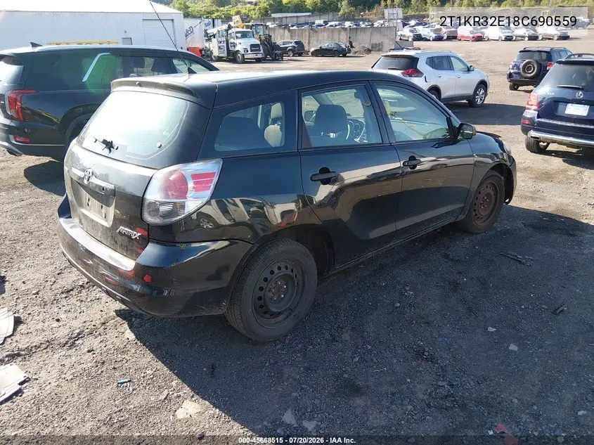 2008 Toyota Matrix Std VIN: 2T1KR32E18C690559 Lot: 45668515