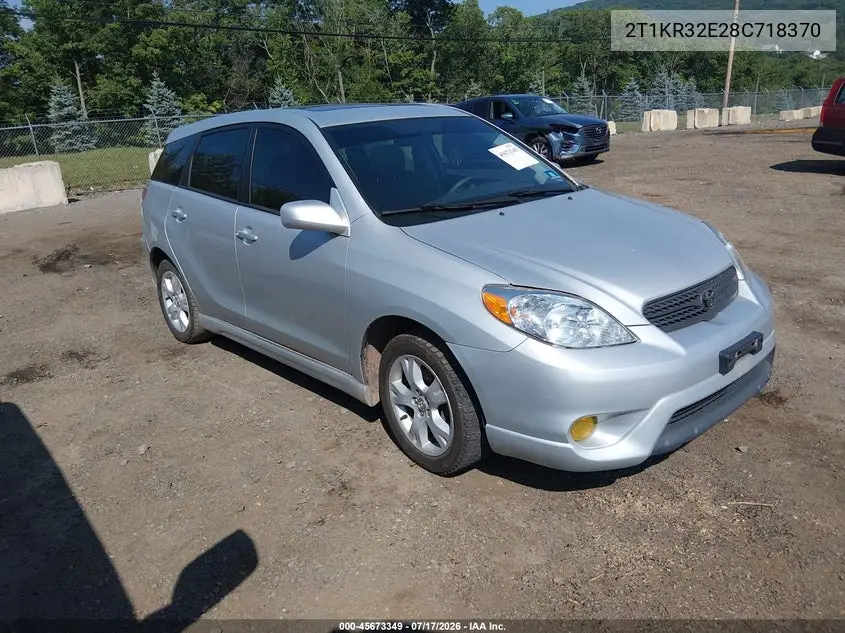2008 Toyota Matrix Xr VIN: 2T1KR32E28C718370 Lot: 45673349