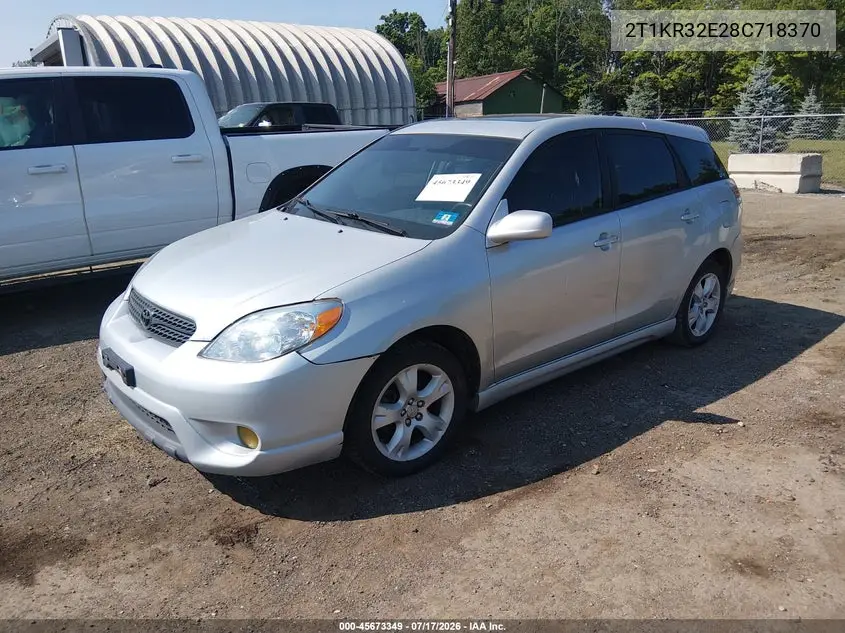 2008 Toyota Matrix Xr VIN: 2T1KR32E28C718370 Lot: 45673349
