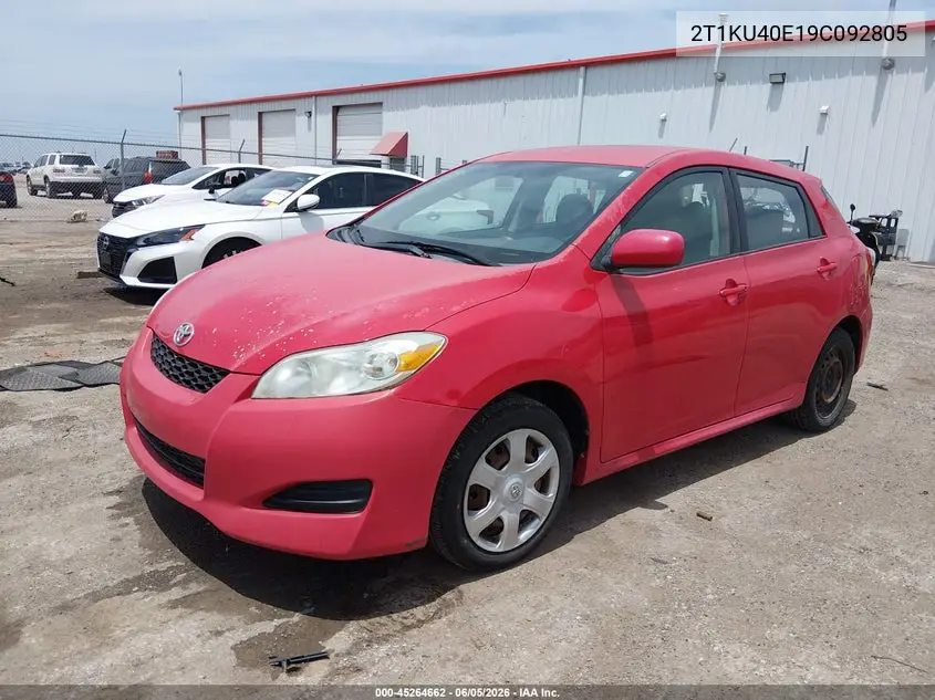 2009 Toyota Matrix VIN: 2T1KU40E19C092805 Lot: 45264662