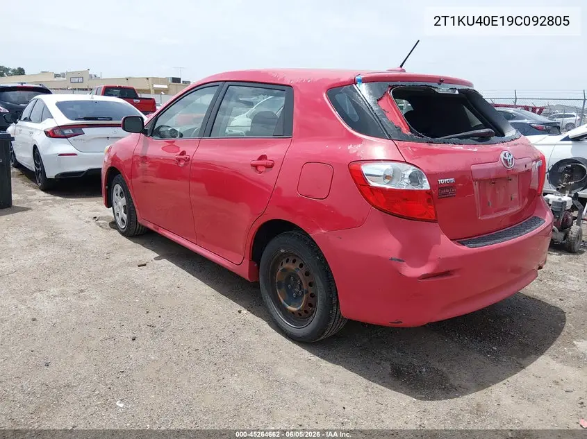 2009 Toyota Matrix VIN: 2T1KU40E19C092805 Lot: 45264662